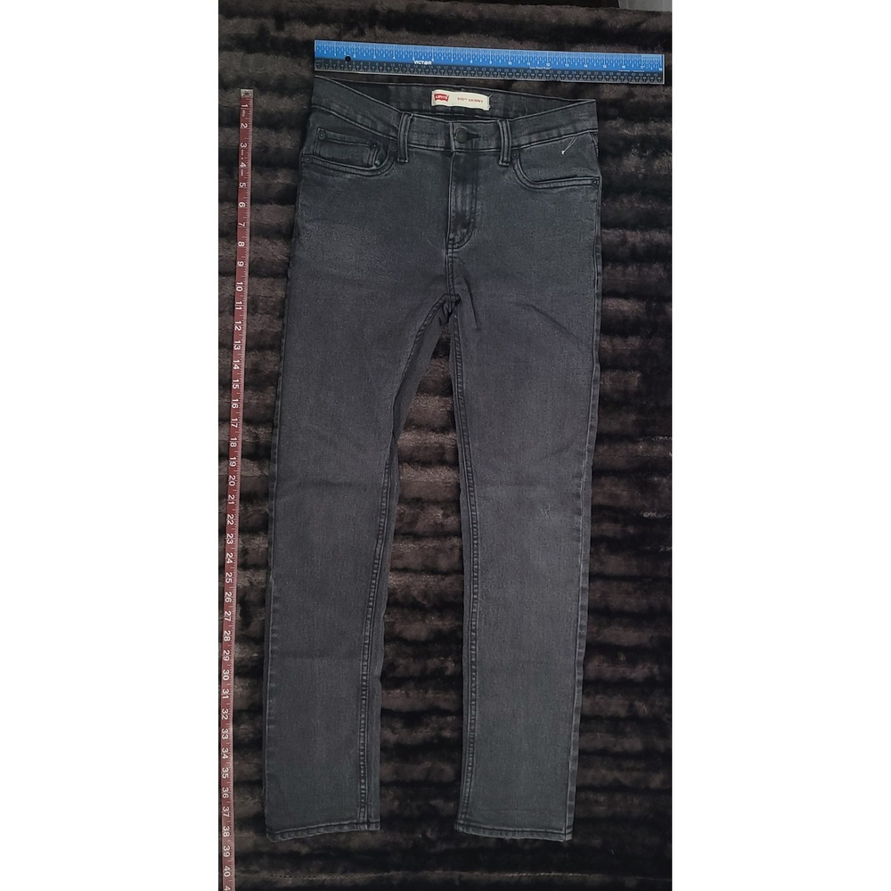 Levis 510 Skinny Jeans Boys Size 18 Reg Black Denim Classic Comfort Stretch